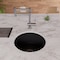 Alfi Brand Black Matte Round 18" x 18" Undermount / Drop In Fireclay Prep Sink ABF1818R-BM - alternate 9